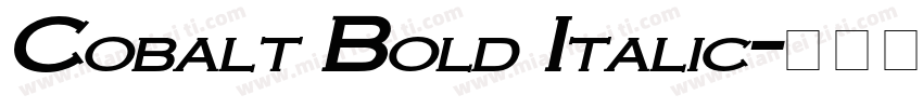 Cobalt Bold Italic字体转换